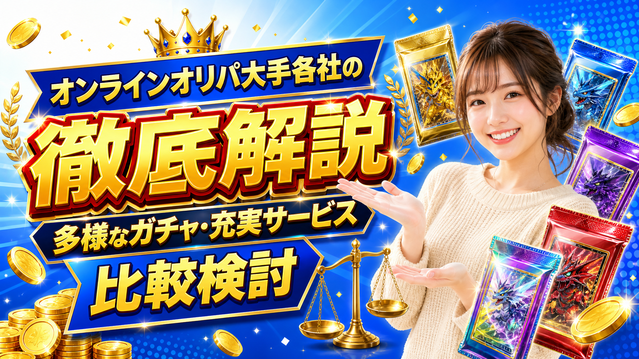 オンラインオリパ大手各社の特徴を徹底解説!多様なガチャと充実のサービスを比較検討